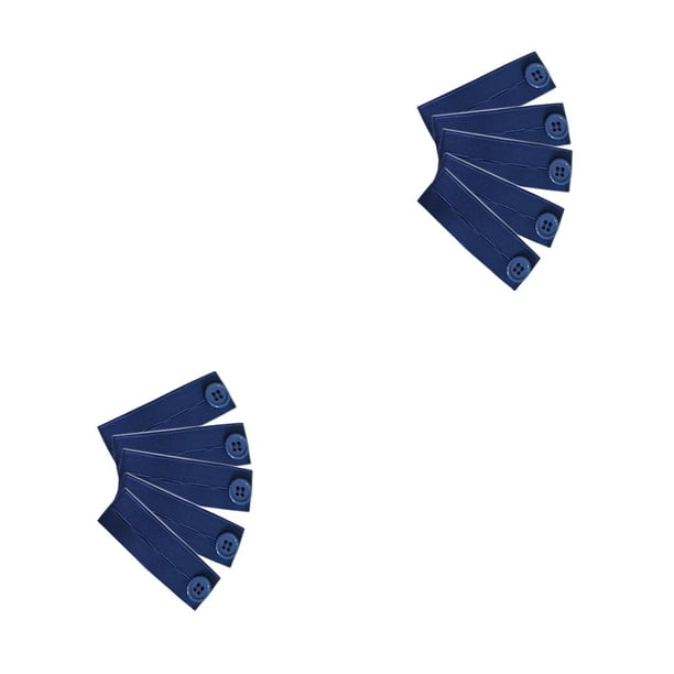 Matsuzay Extensor de pantalones de maternidad con banda para el vientre ajustable con agujeros para botones azul profundo azul profundo 2piezas