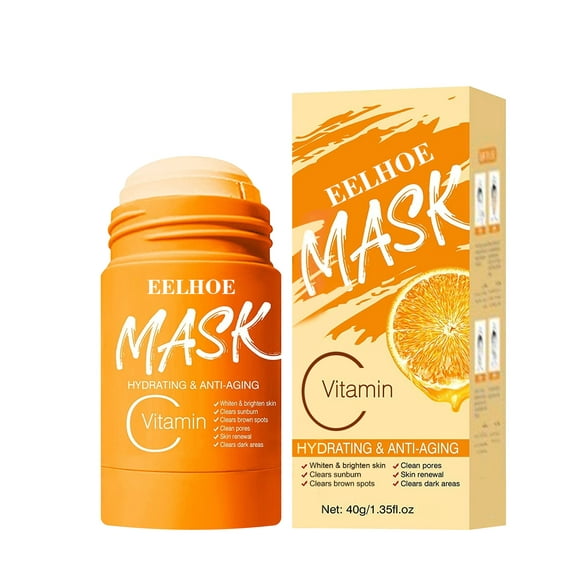 Solid Mask Vitamin C Bamboo Charcoal Deep Cleansing Face Oil Control Moisturizer Solid Mask
