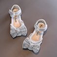 thumbnail image 5 of Huowey Fashion Spring and Summer Girls Sandals Dress Performance Dance Shoes Pearl Sequin Shiny Bow Hook Loop Light, 5 of 8