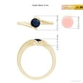thumbnail image 5 of Angara Natural 0.6 Ct. Blue Sapphire Solitaire Ring in 14K Yellow Gold for Women (Ring Size: 3), 5 of 10