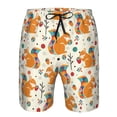 thumbnail image 3 of Pofeuu Squirrel With Colorful Tail Prin Men's Swim Trunks Quick Dry Bathing Suit Swimming Board Shorts Mesh Lining Beach Swimwear-3X-Large, 3 of 6