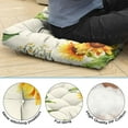 thumbnail image 5 of Yellow Sunflower Print Zabuton Pillow - 4.7" Thick Meditation Cushion with Skin-Friendly Fabric, 5 of 7