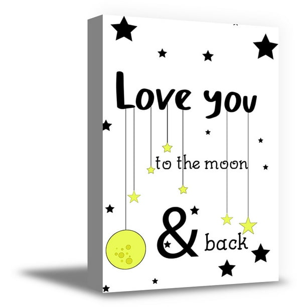 Awkward Styles Mother Quotes Baby Boy Room Decor Love You To The Moon Back Canvas