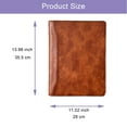 thumbnail image 5 of 3 Ring Binder Vegan Leather Portfolio, Zippered Portfolio for Men, Letter Size Organizer Folder Padfolio A4 Document Bag for 13.3 inch Tablet Laptop, 5 of 8