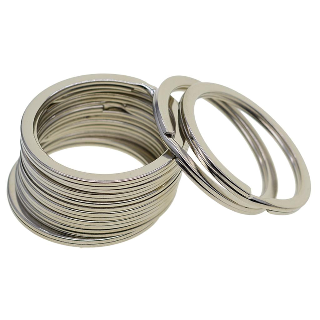 Milageto 5x Various Split Key Rings Keys Chain Bag Charms Clasp Flat Round Circle Clip 1 5 Pcs