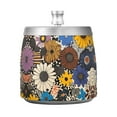 thumbnail image 7 of Yayeee Ashtray with Lid for Cigarette Smokeless Stainless Steel Home Ash Holder, Beige Flowers, 7 of 7