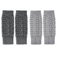 thumbnail image 2 of Holzlrgus 2 Pairs Womens Fingerless Gloves Winter Warm Knit Crochet Thumbhole Arm Warmers, 2 of 6