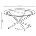 thumbnail image 7 of Brooke 3-piece Round Coffee and End Table Set Rose Brass, 7 of 7