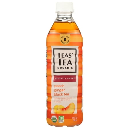 Teas' Tea Black, Peach Ginger Organic, 16.9 Fl. Oz.