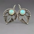thumbnail image 6 of QQTDFG 925 Silver Vintage Turquoise Dangle Ear Hook Boho Hoop Women Jewelry Earrings-#10, 6 of 9