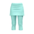 thumbnail image 5 of Athletic Skort Leggings - High Waist Yoga Tennis Skirts with Built-in Shorts, Gym Workout Running Bottoms | Yubnlvae (Mint Green | M), 5 of 8