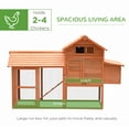 thumbnail image 4 of PawHut 82-inch Deluxe Backyard Wood Chicken Coop Poultry Habitats Rabbit Hutch House with Run and Nesting Box, 4 of 10