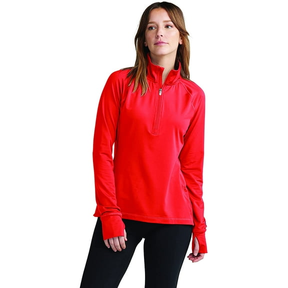 Champion Womens Sport Absolute Half Zip Medium Poppy Orange