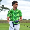 thumbnail image 3 of Fotbe Vegetables Pattern Men’s Golf Polo Shirt – Breathable Performance Golf Shirt with Button-Down Collar-X-Large, 3 of 6
