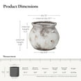 thumbnail image 4 of LuxenHome Off White Rustic Cauldron MgO Planter Pot, 4 of 11