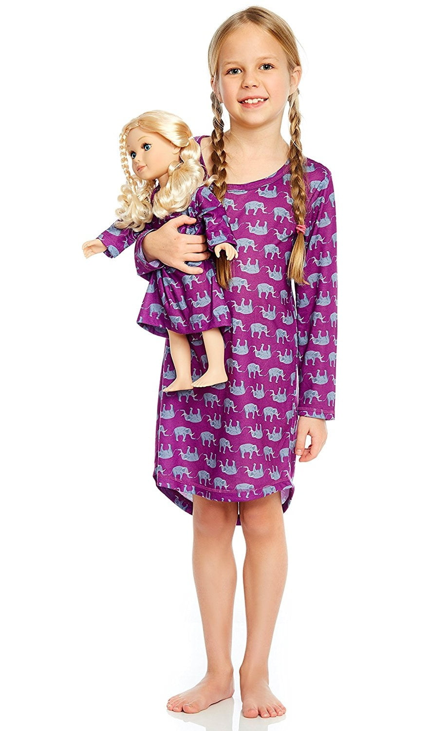 Leveret Girl and Doll Nightgown Elephant 4 Year - Walmart.com