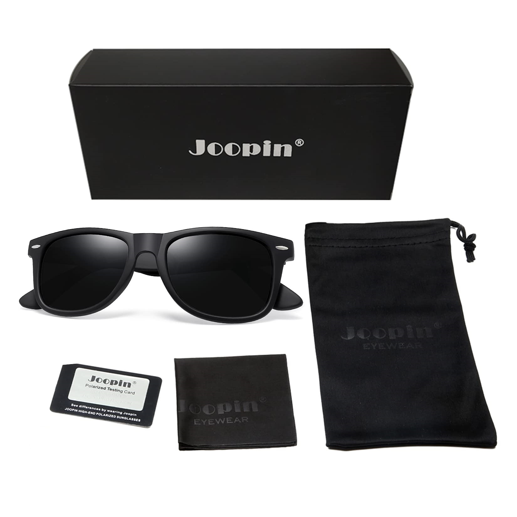 Joopin Square Polarized Sunglasses, Black photo 3