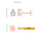 thumbnail image 2 of ANGARA Natural Diamond Solitaire Stud Earrings in 14K Rose Gold for Women (Size-6x4mm| Color-H| Clarity-SI2) | April Birthstone, Anniversary, Jewelry Gift for Women | Natural Diamond Earrings, 2 of 8