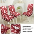 thumbnail image 4 of Red Christmas Chair Covers Set of 6,Winter Christmas Tree Snowflake Elk Chair Protectors,Elastic Removable Washable Dining Chair Covers for Winter Christmas Kitchen Dining Room Holiday Decor, 4 of 6