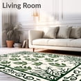 thumbnail image 2 of ODIKA 6'x9' Machine Washable Non-Slip Area Rug, Vintage Botanical Garden Tapestry Decorative Accent High Traffic Rug with Pad, Green, 483467, 2 of 8