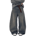 thumbnail image 4 of Mrmall Mens Baggy Jeans Casual Loose Fit Wide Leg Vintage Hip Hop Relaxed Fit Denim Jeans Streetwear, 4 of 6