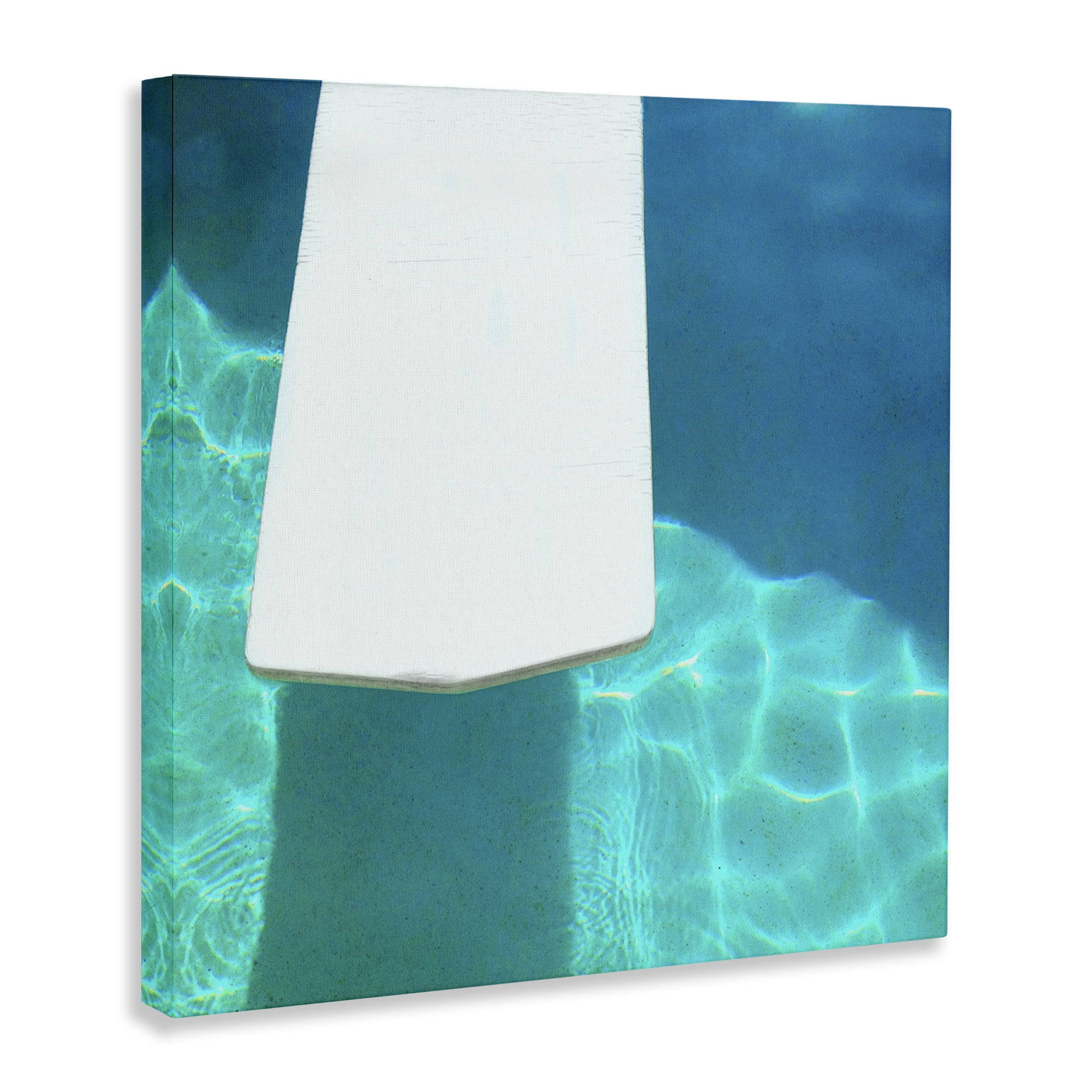 Stupell Industries Pool Diving Board Nautical & Beach Painting Wrapped Canvas Art Print Wall Art, 17 x 17
