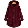 thumbnail image 1 of Chaquetas de mujer Ropa de abrigo de forro polar con osito de peluche con capucha, 1 of 3
