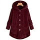 thumbnail image 1 of Chaquetas de mujer Ropa de abrigo de forro polar con osito de peluche con capucha, 1 of 3