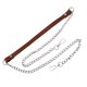 thumbnail image 3 of EeaseMX 1 pieza de cadena de metal de PU para bolso, correa de repuesto, accesorio con hebillas para bolso de mano, bolso de hombro, marrón y plateado., 3 of 7