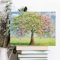 thumbnail image 7 of Colorful Tree of Life Canvas Wall Art, Textured Palette Knife Abstract Nature Painting for Home Decor, Framed & Ready to Hang for Living Room Bedroom Bathroom, 7 of 7