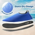 thumbnail image 2 of Mens Water Shoes Quick Dry Barefoot Aqua Yoga Slip-on Swim Shoes BLUE Size 7.5, 2 of 7