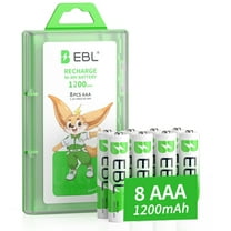 EBL 1200mAh AAA Rechargeable Batteries 1.2V Ni-MH High-Capacity Batteries 8 Pack