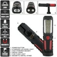 thumbnail image 3 of LED Flashlight with Magnetic Swivel Base and Hanging Hook – 200 Lumen Dual Beam Work Lamp for Auto Repair, Hiking, Roadside Assistance by Stalwart, 3 of 8