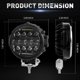 thumbnail image 2 of Round LED Work Light 60W Flood Spot Combo Beam LED Light Daytime Running Light Off Road Driving Lights for Truck SUV, 2 of 5