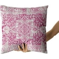 thumbnail image 3 of Hot Pink Gray Ethnic Boho Throw Pillow Covers 20X20 Inches Set of 2 Bohemian Carpet Pattern Vintage Pillow Cases Grey Floral Pillow Cover Farmhouse Home Decor for Sofa Couch Porch Outdoor, 3 of 6