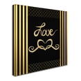 thumbnail image 2 of LightBoxJournal 'Black & Gold - Feathered Fashion Love' Canvas Art, 2 of 3