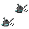 thumbnail image 1 of Sidaley Auriculares Estéreo para juegos Auriculares intrauditivos Juego recargable Auriculares inalámbricos compatibles con Bluetooth V5.0 para Negro 2piezas, 1 of 6