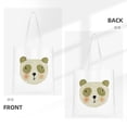 thumbnail image 3 of YFYANG Reusable Cotton Canvas Tote Shopping Bag, Cute Cartoon Little Bear Washable Portable Grocery Bag for Daily Travel, 3 of 8