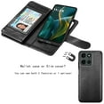 thumbnail image 6 of For Motorola Moto G 5G 2025 Wallet Case with Credit Card Holder for Women Men, Flip PU Leather Wallet Phone Case for Moto G 5G 2025, Tekcoo Detachable Magnetic Kickstand Cover with Wrist Strap, Black, 6 of 9
