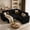 Black, variant on YOKWOK 85.4" Convertible Sectional Sofa for Living Room, Large L-Shaped 5 Seat Plush Ribbed Fabric Sofa with Pull Out Couch Bed, 3-In-1 Sleeper Sofa Bed with Hidden Storage Space, Dark Grey