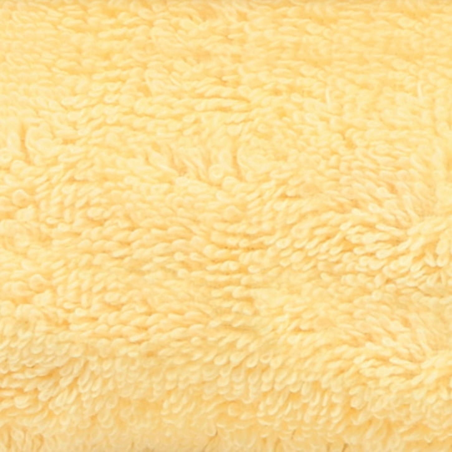 Ample Decor Bathroom Towel Set of 6 - 2 Hand Towel, 2 Bath Towel, 2 Wash Cloths - Yellow