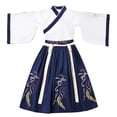 thumbnail image 7 of QHFBli Deluxe Hanfu Chinese Costume For Girls,Kids Tang Dynasty Traditional Floral Embroidery Princess Dress, 7 of 7