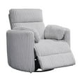 thumbnail image 3 of Bowery Hill Modern Fabric Swivel Glider Recliner in Gray Finish, 3 of 9