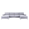 thumbnail image 6 of Gewnee U-Shaped Oversized Modular Sectional Sofa Couch 6 Seater Free Combination Sofa&Couch W/2 Pillows for Living Room Home/House/Apartment/Office, 6 of 13