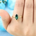 thumbnail image 5 of SHEKHAWATJEWELS 12x6 mm Marquise Cut Green Sapphire Solitaire Engagement Ring - Yellow Gold Plated Silver Proposal Ring For Her, 5 of 6