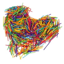 LOLIPPYY 1000pcs Crafting Materials Sticks Wood Multi-colored Smooth Surface for DIY Activities
