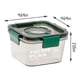 thumbnail image 3 of Recipiente hermético para cereales con tapa | Recipiente de plástico transparente para almacenar alimentos, como granos, azúcar, harina, arroz, frutos secos y refrigerios | Organizador de despen, 3 of 5