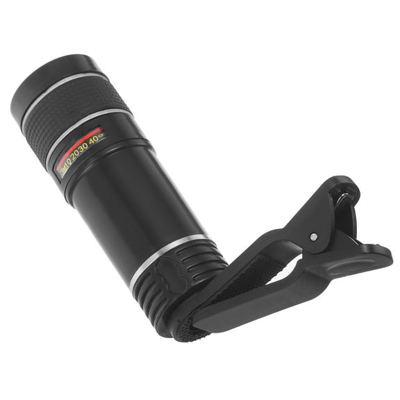 KALLORY 1Set Black Plastic Telephoto Lens for Smartphones with 20X Improve Imaging Quality