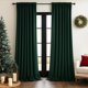 thumbnail image 1 of Cortinas Topfinel de terciopelo verde oscuro, 213 cm de largo, 2 paneles, 1 of 9