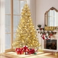 thumbnail image 2 of Costway 8 FT Snow-flocked Artificial Christmas Tree with 81 Sphere Lights 450 LED Lights, 2 of 10